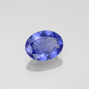 Tanzanita azul natural de 1,89 ct, corte óvalo, VVS