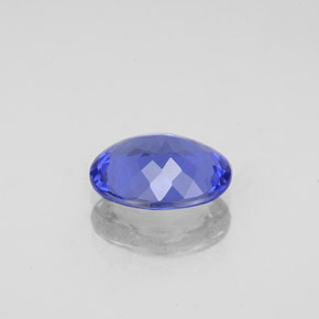 Tanzanita azul natural de 1,89 ct, corte óvalo, VVS