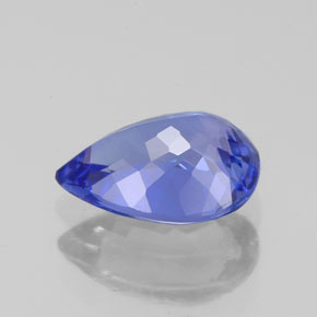 Tanzanita azul natural de 1,59 ct, en forma de pera, VVS
