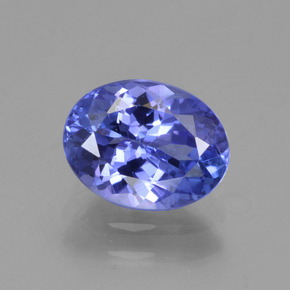 Tanzanita azul natural de 1,62 ct, corte óvalo, VVS-VS