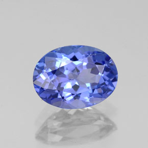 Tanzanita azul natural de 1,52 ct, corte óvalo, VVS