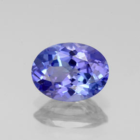 Tanzanita azul natural de 1,54 ct, corte óvalo, VVS