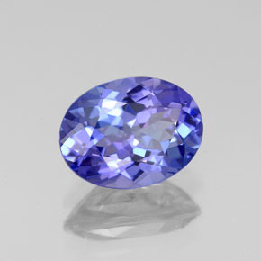 Tanzanita azul natural de 1,54 ct, corte óvalo, VVS