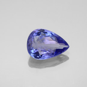 Tanzanita azul natural de 2,15 ct, en forma de pera, VVS