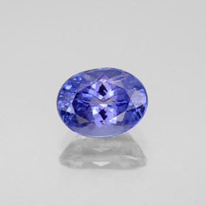 Tanzanita azul natural de 2,10 ct, corte óvalo, VVS-VS