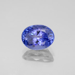 Tanzanita azul natural de 2,10 ct, corte óvalo, VVS-VS