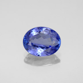 Tanzanita azul natural de 2,08 ct, corte óvalo, VVS-VS