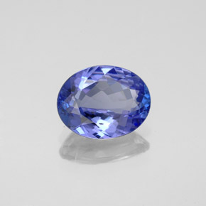 Tanzanita azul natural de 2,08 ct, corte óvalo, VVS-VS