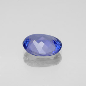 Tanzanita azul natural de 2,08 ct, corte óvalo, VVS-VS