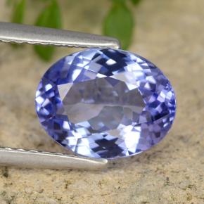 Tanzanita azul natural de 2,45 ct, corte óvalo, VVS-VS
