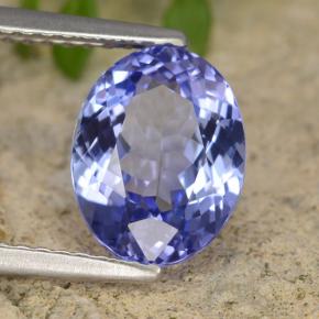 Tanzanita azul natural de 2,45 ct, corte óvalo, VVS-VS