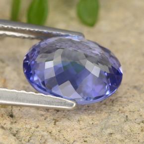 Tanzanita azul natural de 2,45 ct, corte óvalo, VVS-VS