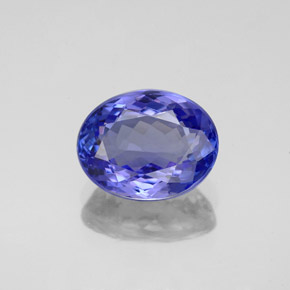 Tanzanita azul natural de 2,94 ct, corte óvalo, VVS