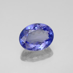Tanzanita azul natural de 2,94 ct, corte óvalo, VVS