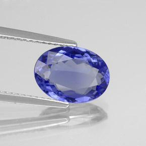 Tanzanita azul natural de 2,34 ct, corte óvalo, VS