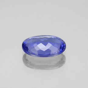 Tanzanita azul natural de 2,34 ct, corte óvalo, VS
