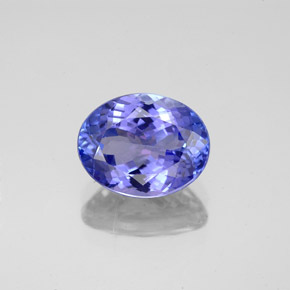 Tanzanita azul natural de 2,56 ct, corte óvalo, VVS