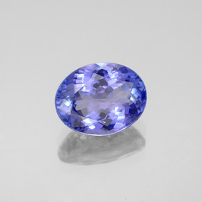 Tanzanita azul natural de 2,56 ct, corte óvalo, VVS