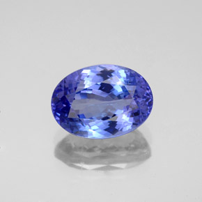 Tanzanita azul natural de 3,21 ct, corte óvalo, IF