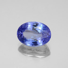 Tanzanita azul natural de 3,21 ct, corte óvalo, IF