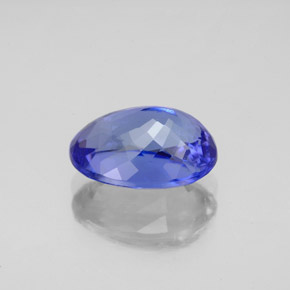 Tanzanita azul natural de 3,21 ct, corte óvalo, IF