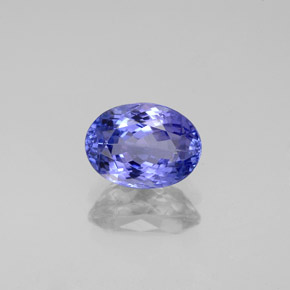 Tanzanita azul natural de 1,61 ct, corte óvalo, IF