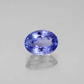 Tanzanita azul natural de 1,61 ct, corte óvalo, IF