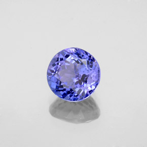 Tanzanita azul natural de 1,45 ct, corte redondo, VS