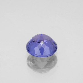 Tanzanita azul natural de 1,45 ct, corte redondo, VS