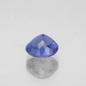 Tanzanita azul natural de 1,45 ct, corte redondo, VS