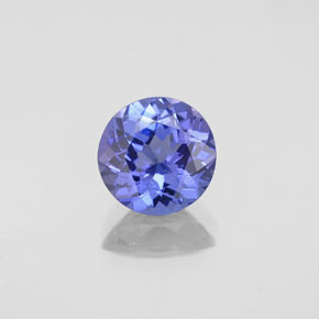 Tanzanita azul natural de 1,10 ct, corte redondo, VS