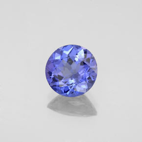 Tanzanita azul natural de 1,10 ct, corte redondo, VS
