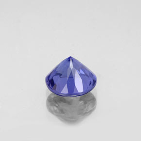 Tanzanita azul natural de 1,24 ct, corte redondo, VS