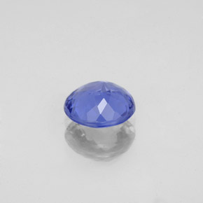 Tanzanita azul natural de 1,18 ct, corte redondo, VVS-VS