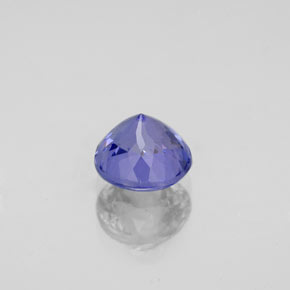 Tanzanita azul natural de 1,42 ct, corte redondo, VVS