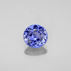 Tanzanita azul natural de 1,15 ct, corte redondo, VVS