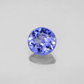 Tanzanita azul natural de 1,15 ct, corte redondo, VVS