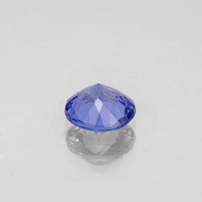 Tanzanita azul natural de 1,15 ct, corte redondo, VVS