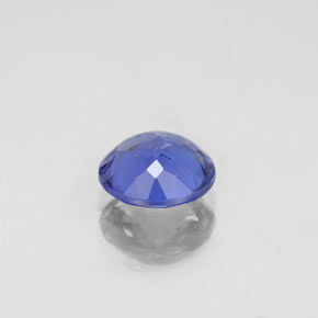 Tanzanita azul natural de 1,36 ct, corte redondo, VVS