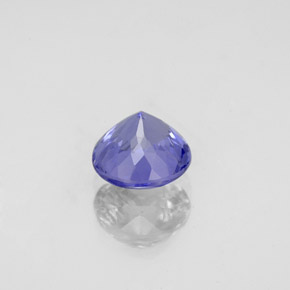 Tanzanita azul natural de 1,37 ct, corte redondo, VVS