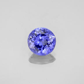 Tanzanita azul natural de 1,11 ct, corte redondo, VS