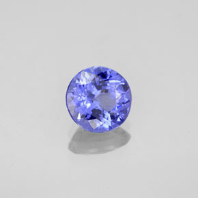 Tanzanita azul natural de 1,11 ct, corte redondo, VS