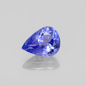 Tanzanita azul natural de 1,41 ct, en forma de pera, VS
