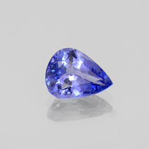Tanzanita azul natural de 1,41 ct, en forma de pera, VS