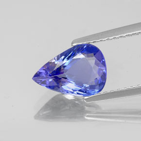 Tanzanita azul natural de 1,57 ct, en forma de pera, VVS