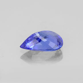 Tanzanita azul natural de 1,57 ct, en forma de pera, VVS