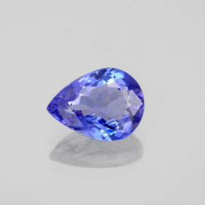 Tanzanita azul natural de 1,65 ct, en forma de pera, IF