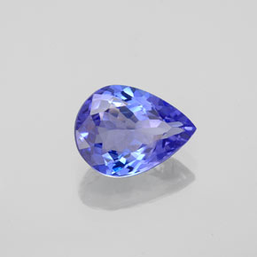 Tanzanita azul natural de 1,65 ct, en forma de pera, IF