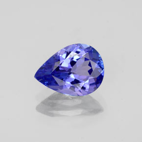 Tanzanita azul natural de 1,41 ct, en forma de pera, VVS