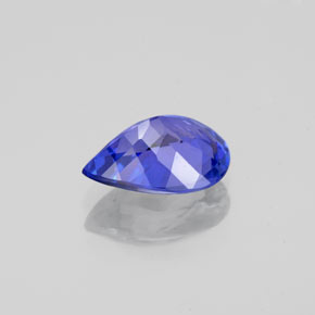 Tanzanita azul natural de 1,41 ct, en forma de pera, VVS